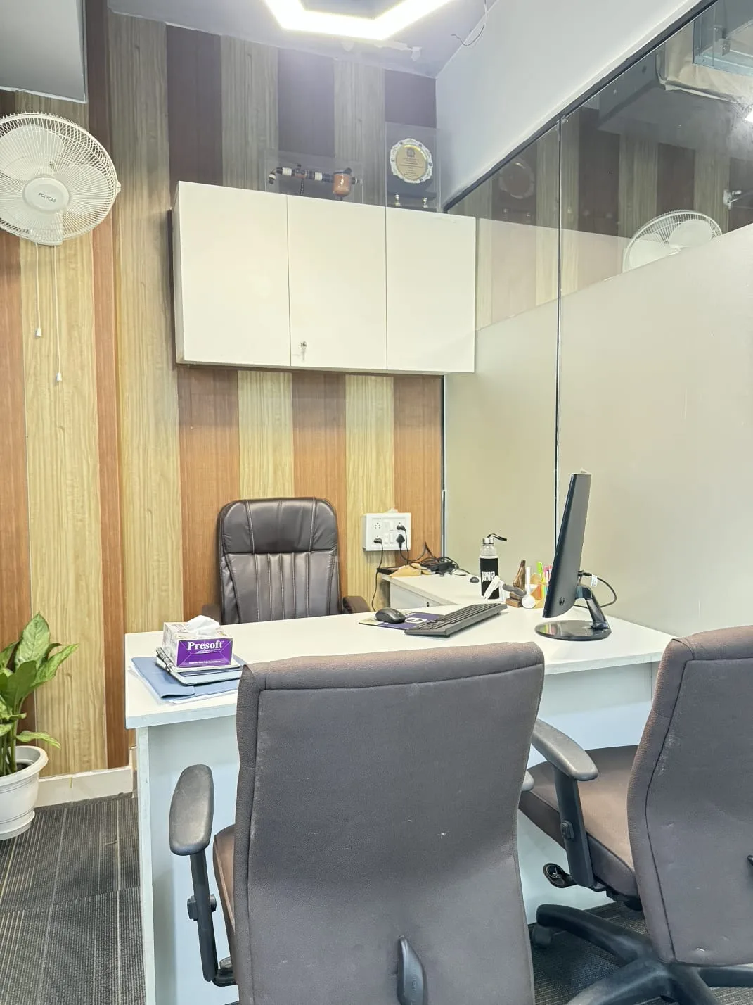 Private cabin office space at Click Office Noida — lockable team cabin